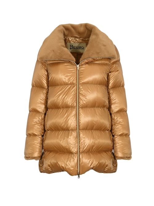 Piumino con pelliccia sintetica Cammello Herno | PI002140D 12017Z2157